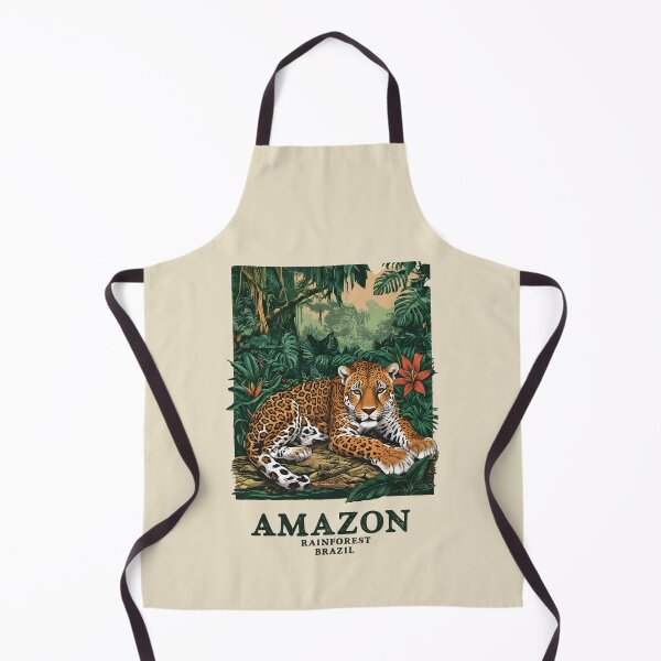 Item preview, A Vintage Travel Illustration of Amazon Rainforest - Brazil  designed and sold by GoodOldVintage.