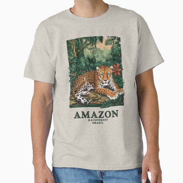 Item preview, A Vintage Travel Illustration of Amazon Rainforest - Brazil  designed and sold by GoodOldVintage.
