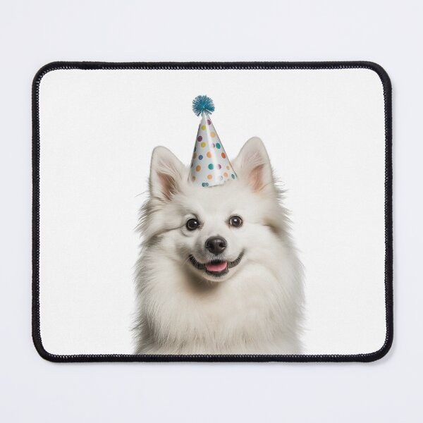 Item preview, Cute American Eskimo dog with Party Hat Birthday Celebration designed and sold by LazyOwlStore.