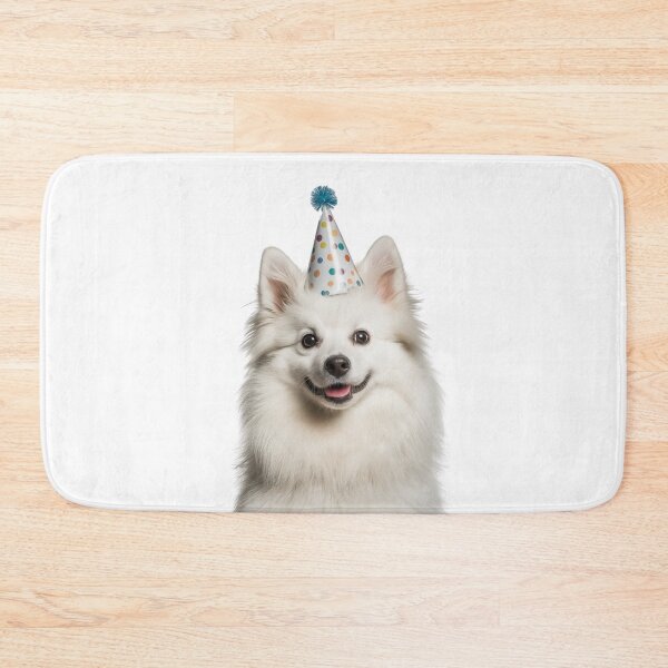 Item preview, Cute American Eskimo dog with Party Hat Birthday Celebration designed and sold by LazyOwlStore.