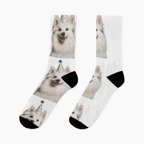 Item preview, Cute American Eskimo dog with Party Hat Birthday Celebration designed and sold by LazyOwlStore.