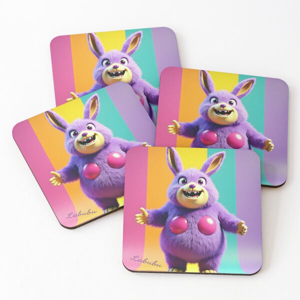 Item preview, Trans, Purple and Yellow, Happy, Hairy Labubu designed and sold by Huskyyy Designs.