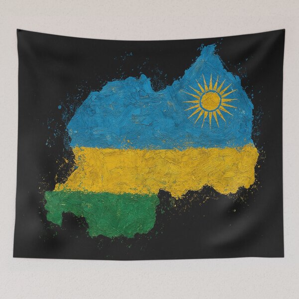 Item preview, Painted Rwanda flag designed and sold by ilakz.