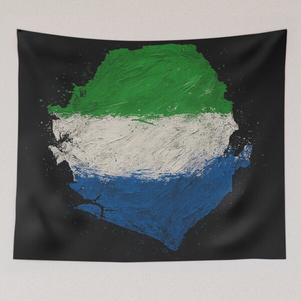 Item preview, Sierra Leone flag painted designed and sold by ilakz.