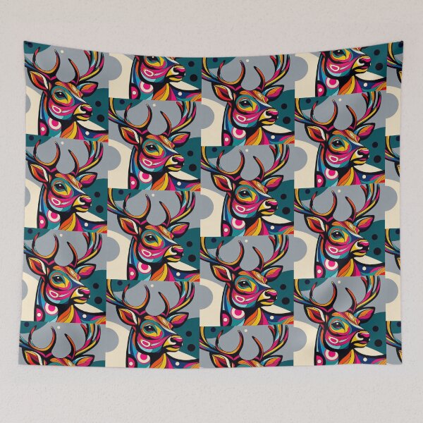 Item preview, colorful deer designed and sold by Dogandesighn.
