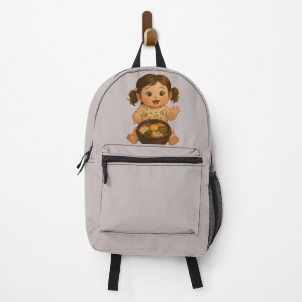 Item preview, Cute Korean Baby with Bibimbap – Kawaii Food Art for Kids & K-Food Lovers designed and sold by Leo-stella.