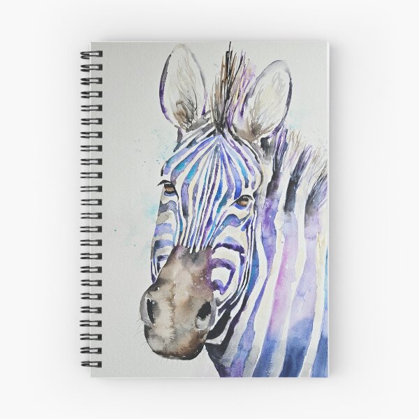 Item preview, Loose colourful watercolour painting of a Zebra face by Elle Smith Art designed and sold by Elle-Smith-Art.