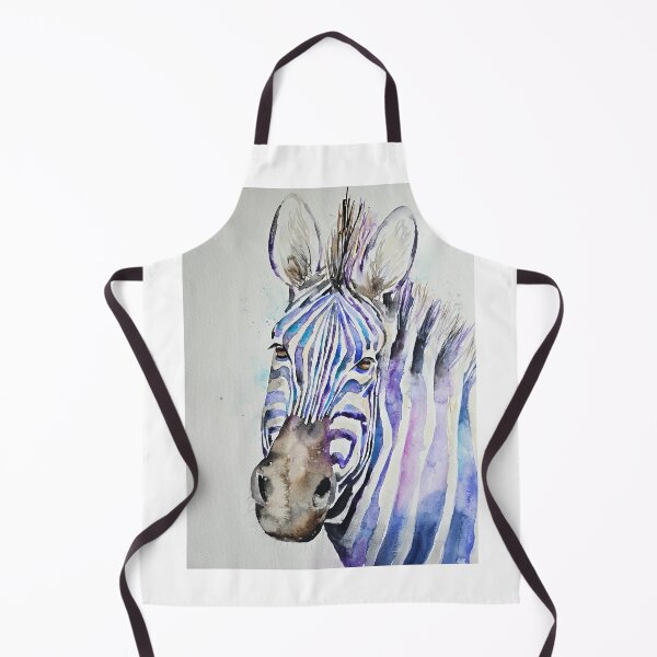 Item preview, Loose colourful watercolour painting of a Zebra face by Elle Smith Art designed and sold by Elle-Smith-Art.