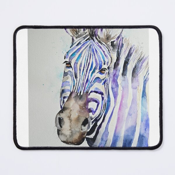 Item preview, Loose colourful watercolour painting of a Zebra face by Elle Smith Art designed and sold by Elle-Smith-Art.