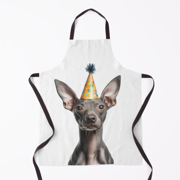 Item preview, Cute American Hairless Terrier dog with Party Hat Birthday Celebration designed and sold by LazyOwlStore.
