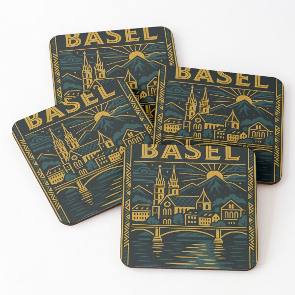 Item preview, Basel Switzerland – Art Deco Travel Poster designed and sold by StudioCultura.