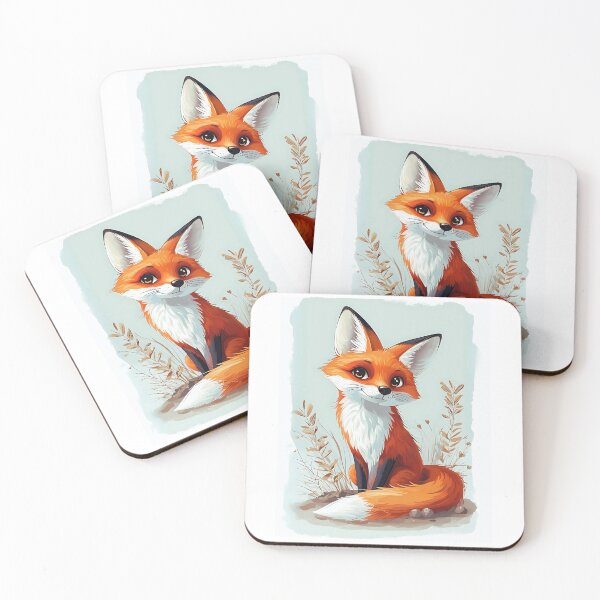 Item preview, Friendly orange fox with bright orange fur and expressive eyes designed and sold by SeaSoulArt.