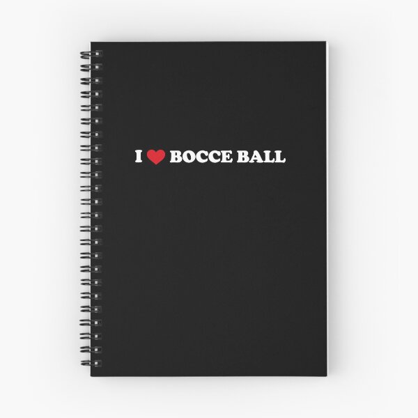 Item preview, I love bocce ball - white text red heart designed and sold by EmeraldeaArt.