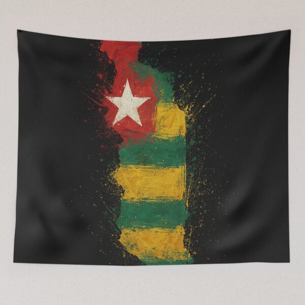 Item preview, Painted Togo flag designed and sold by ilakz.