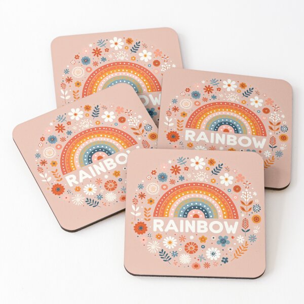 Item preview,  Rainbow with Flowers RAINBOW - Scandinavian Folk Art by heidiannemorris © designed and sold by FOLK ART FUSION by heidiannemorris.