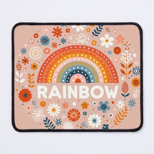 Item preview,  Rainbow with Flowers RAINBOW - Scandinavian Folk Art by heidiannemorris © designed and sold by FOLK ART FUSION by heidiannemorris.