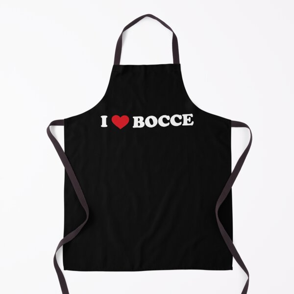 Item preview, I love bocce - white text red heart designed and sold by EmeraldeaArt.