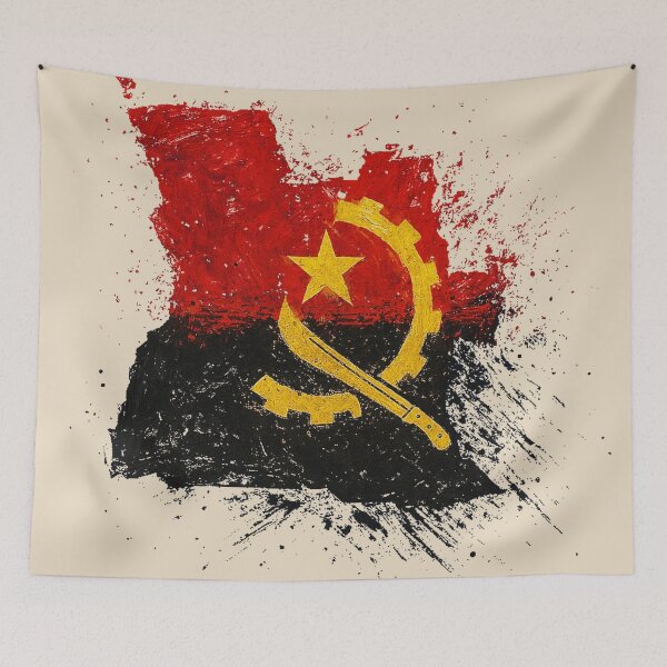 Item preview, Painted Angola flag designed and sold by ilakz.