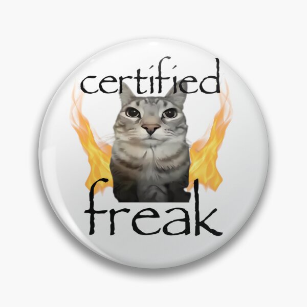 Item preview, certified freak meme shirt with a cute cat designed and sold by kenoraa.