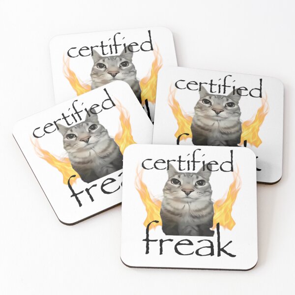 Item preview, certified freak meme shirt with a cute cat designed and sold by kenoraa.