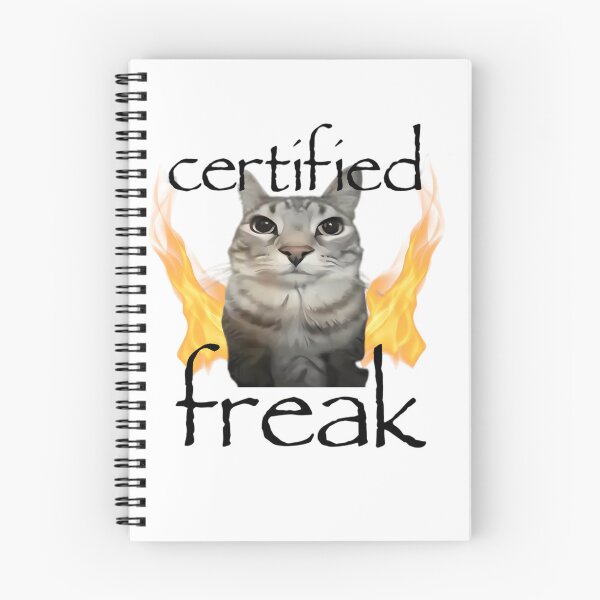 Item preview, certified freak meme shirt with a cute cat designed and sold by kenoraa.
