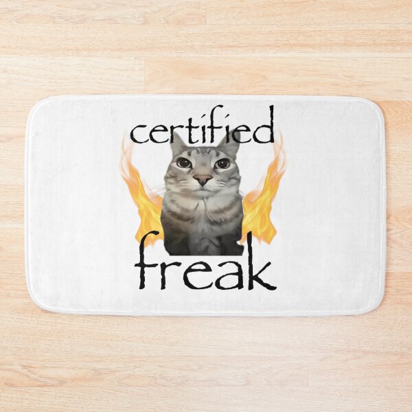 Item preview, certified freak meme shirt with a cute cat designed and sold by kenoraa.