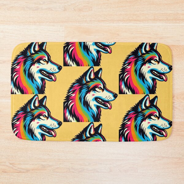 Item preview, colorful wolf designed and sold by Dogandesighn.