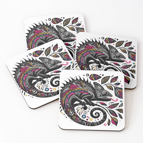 Item preview, Chameleon in Tribal Art Style  designed and sold by Shs-Kenya.