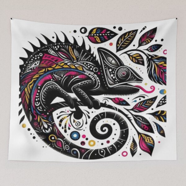 Item preview, Chameleon in Tribal Art Style  designed and sold by Shs-Kenya.