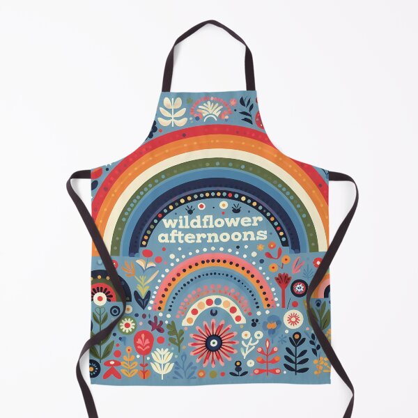 Item preview, Wildflower Afternoons Rainbow and Flowers - Scandinavian Folk Art by heidiannemorris © designed and sold by FOLK ART FUSION by heidiannemorris.