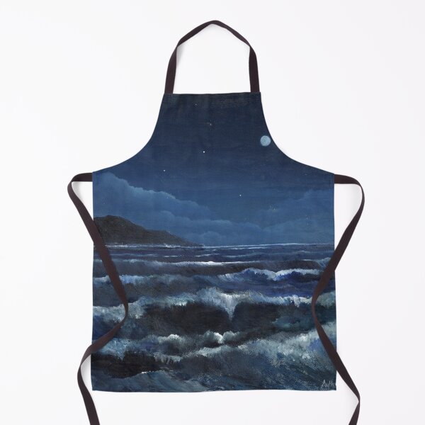 Item preview, Dark blue moon lit seascape Code: 2075 designed and sold by GalleryAnthony.