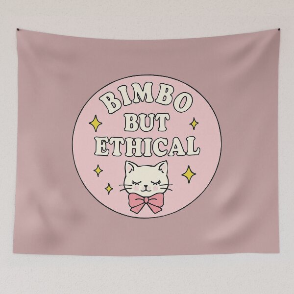 Item preview, Bimbo But Ethical – Cute Feminist Sticker designed and sold by yflres.