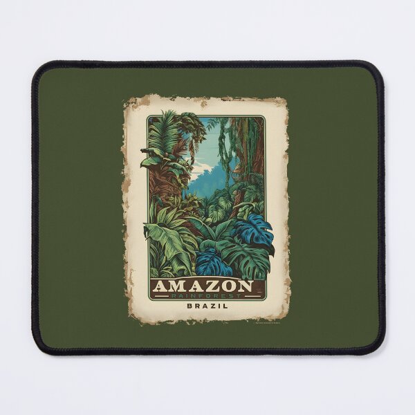 Item preview, A Vintage Illustration of Amazon Rainforest - Brazil  designed and sold by GoodOldVintage.