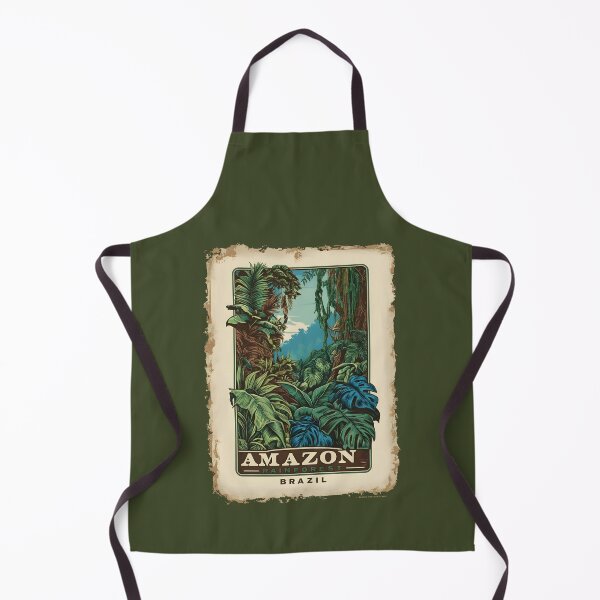 Item preview, A Vintage Illustration of Amazon Rainforest - Brazil  designed and sold by GoodOldVintage.