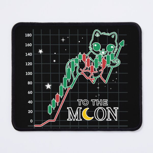 Item preview, To The Moon Cat – Bull Market Chibi Style for Traders designed and sold by BGMeYou.