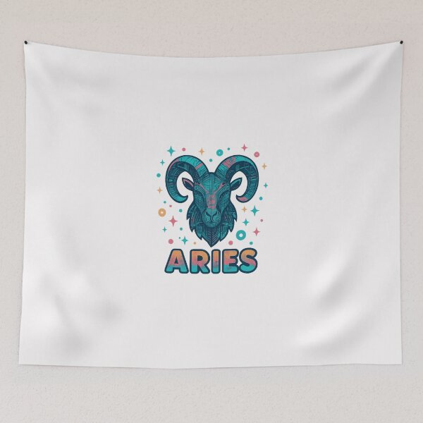 Item preview, Aries Zodiac Sign T-Shirt – Bold & Fiery Psychedelic Horoscope Design 3 designed and sold by sifo2024.