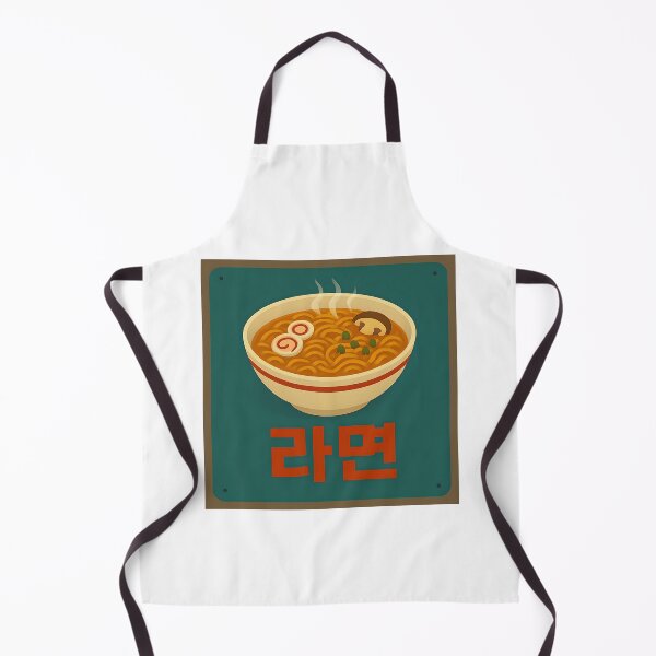 Item preview, Veggie Ramen Illustration with Korean Font 라면 – Cute K-Food Design for Ramen Lovers and Vegetarians designed and sold by Hallyu Bubble.