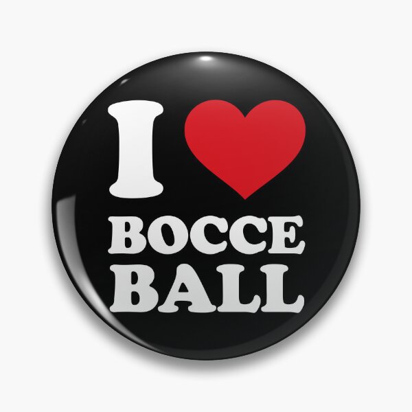 Item preview, I love Bocce ball - white text red heart designed and sold by EmeraldeaArt.