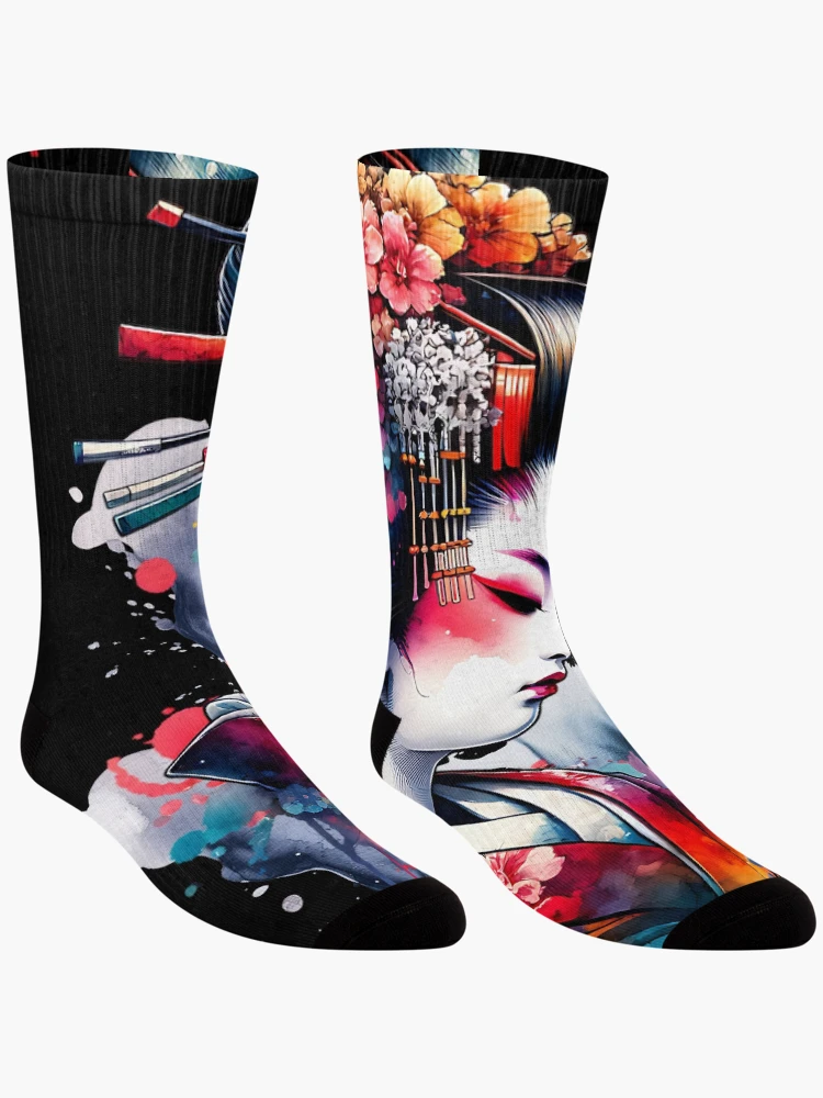 Thumbnail 3 of 5, Socks, Geisha designed and sold by Ultimate-Rabbit.