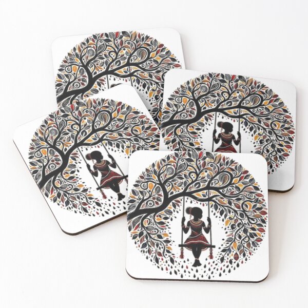 Item preview, Girl on a Swing, African Tribal Art Style  designed and sold by Shs-Kenya.