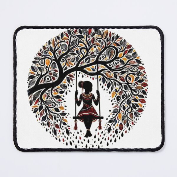 Item preview, Girl on a Swing, African Tribal Art Style designed and sold by Shs-Kenya.