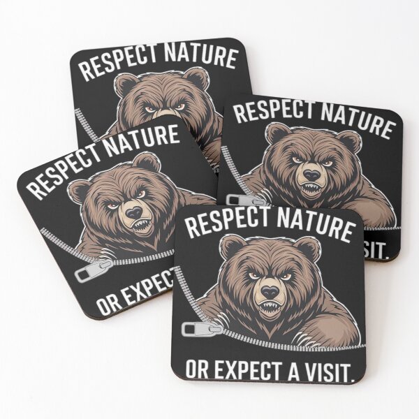 Item preview, Wild Bear Warning – Respect the Wild or Face the Beast designed and sold by Tomasz  Siennicki.