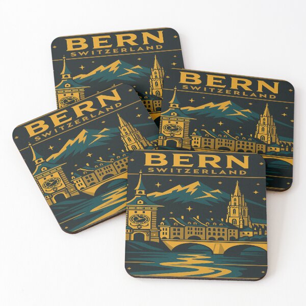 Item preview, Bern Switzerland – Art Deco Travel Poster designed and sold by StudioCultura.