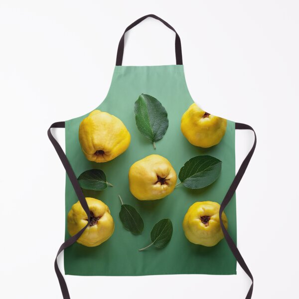 Item preview, Organic juicy yellow succulent quinces with leaves on a green background designed and sold by Design your dreams.