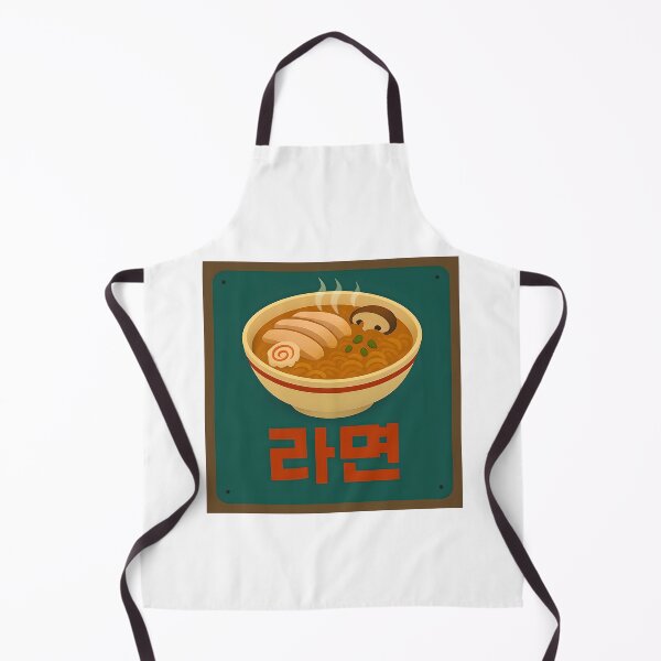 Item preview, Ramen Bowl Illustration with Meat Slice and Korean Lettering 라면 – Cute K-Food Design for Ramen Lovers designed and sold by Hallyu Bubble.