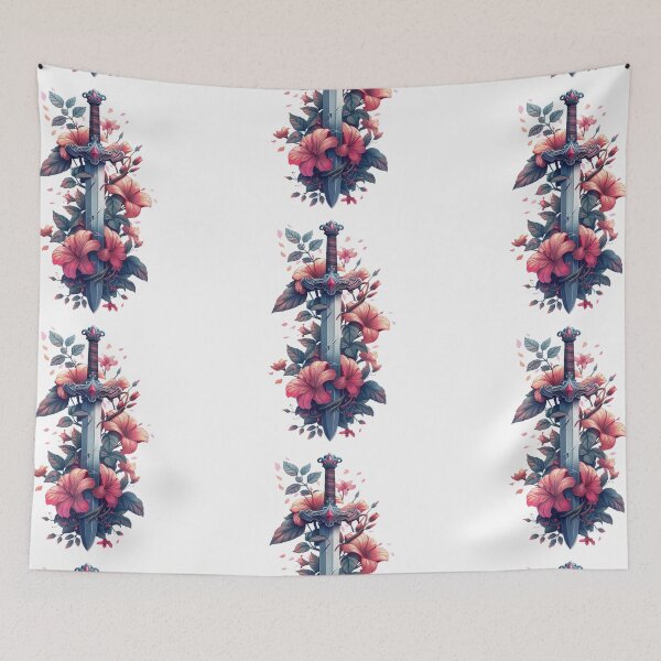 Item preview, Sword and flowers designed and sold by MendaciousMina.