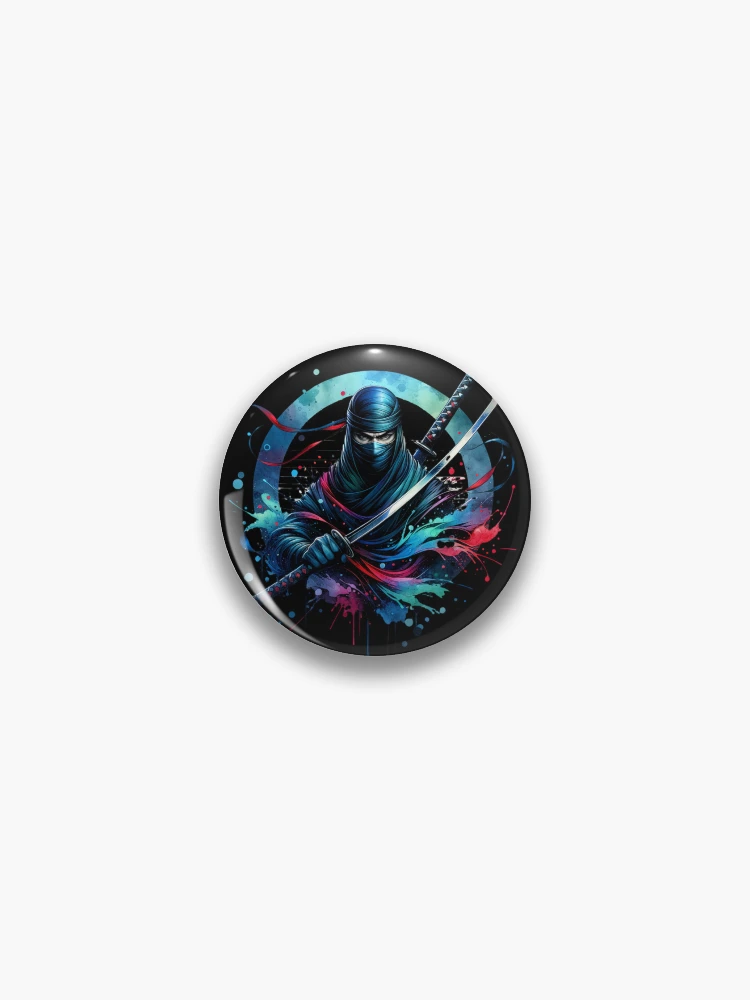 Thumbnail 1 of 3, Pin, Ninja designed and sold by Ultimate-Rabbit.