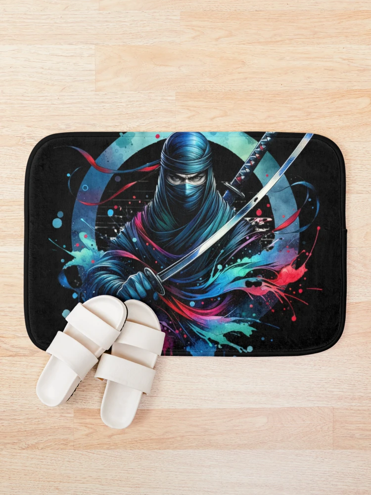 Thumbnail 1 of 6, Bath Mat, Ninja designed and sold by Ultimate-Rabbit.