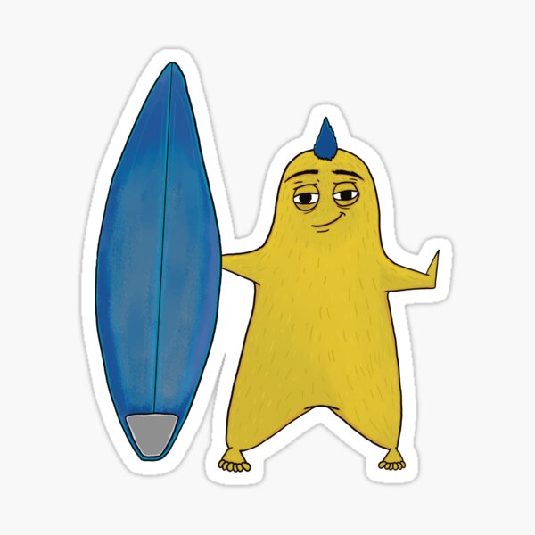 Item preview, Surfing cartoon funny character with surf designed and sold by WTFARBA.