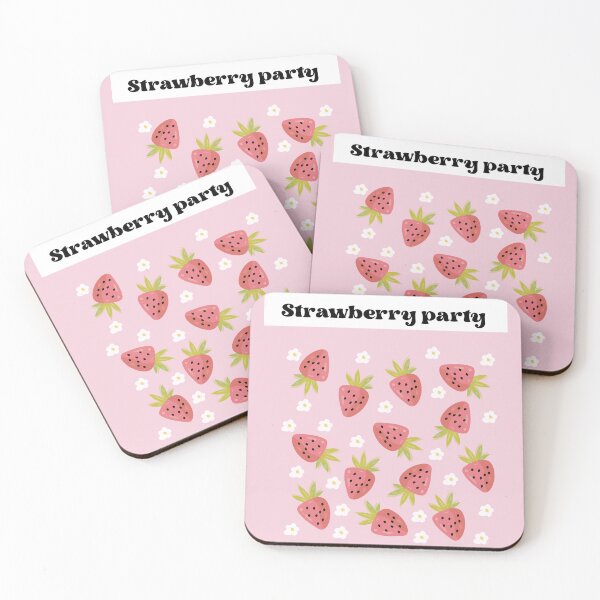Item preview, Pink strawberry party designed and sold by IvyLoveArt.
